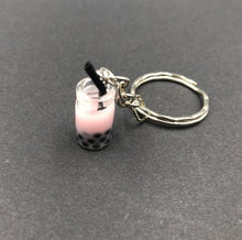 Load image into Gallery viewer, New Women/Men's Fashion Handmade Pearl milk tea coffee cup Key Chains Key Rings Alloy Charms Gifts  Wholesale