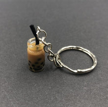 Load image into Gallery viewer, New Women/Men's Fashion Handmade Pearl milk tea coffee cup Key Chains Key Rings Alloy Charms Gifts  Wholesale